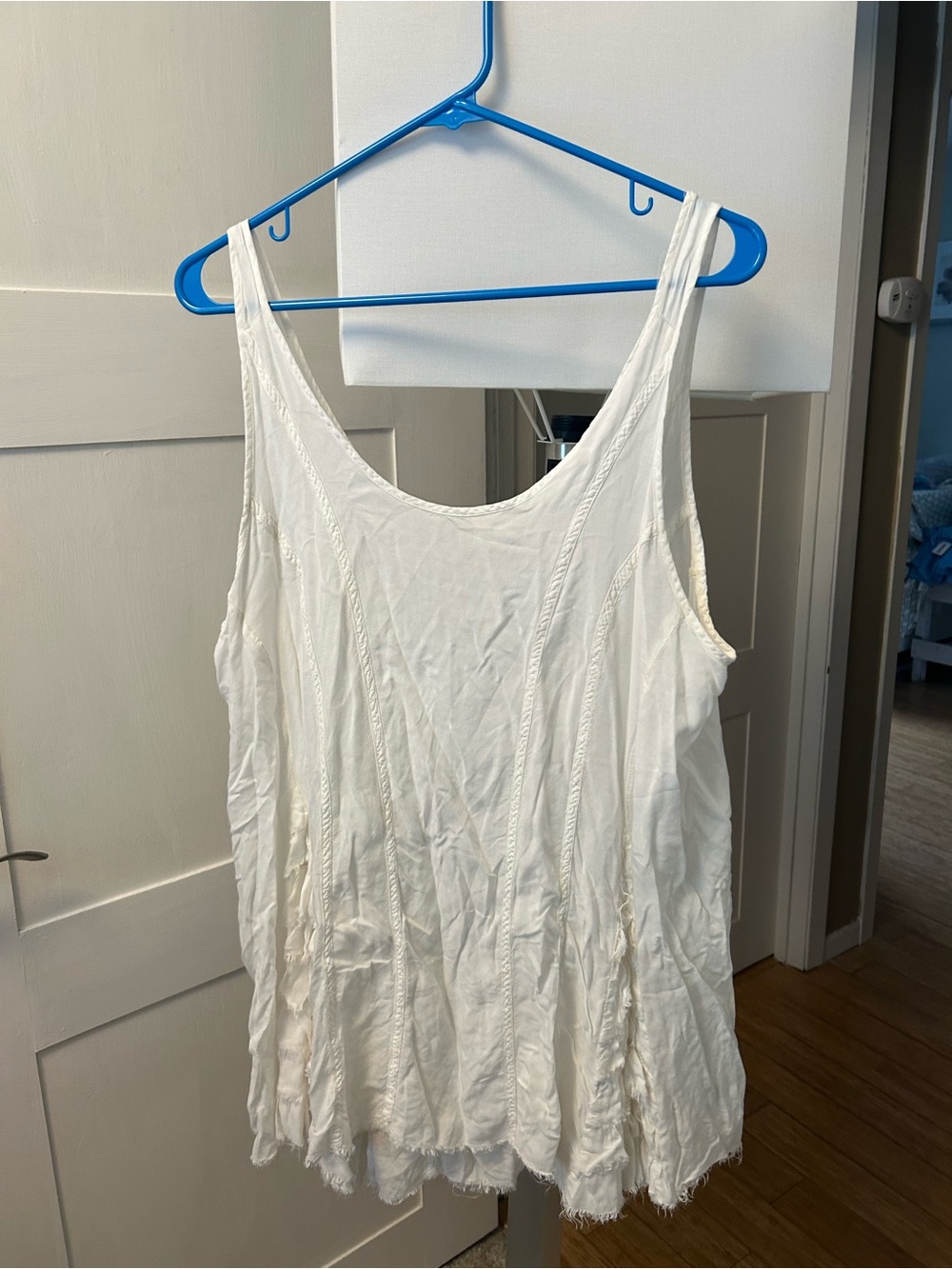 Free People White Sleeveless Scoop Neck Tunic